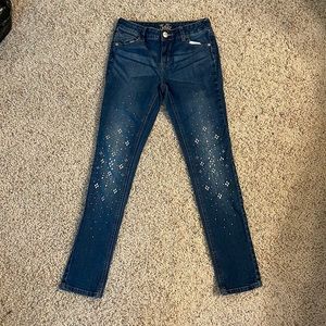 Justice Size 12 Skinny Jeans with Rhinestones